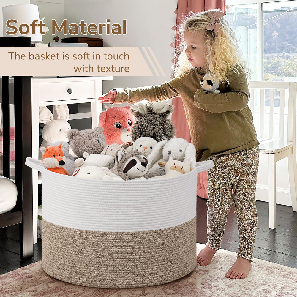 INDRESSME 115L blanket basket laundry-hamper shows convenient laundry organization.