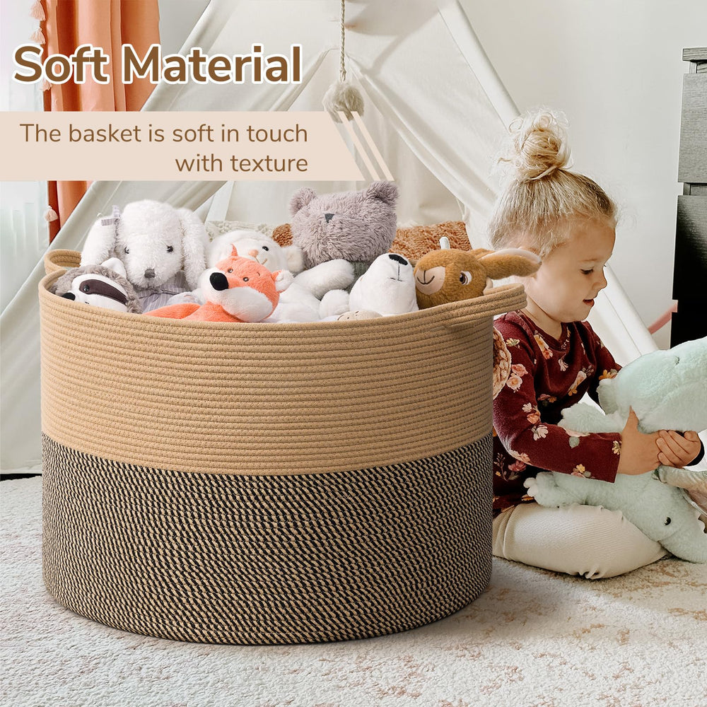 INDRESSME 115L blanket basket laundry-room organization keeps essentials neatly corralled.