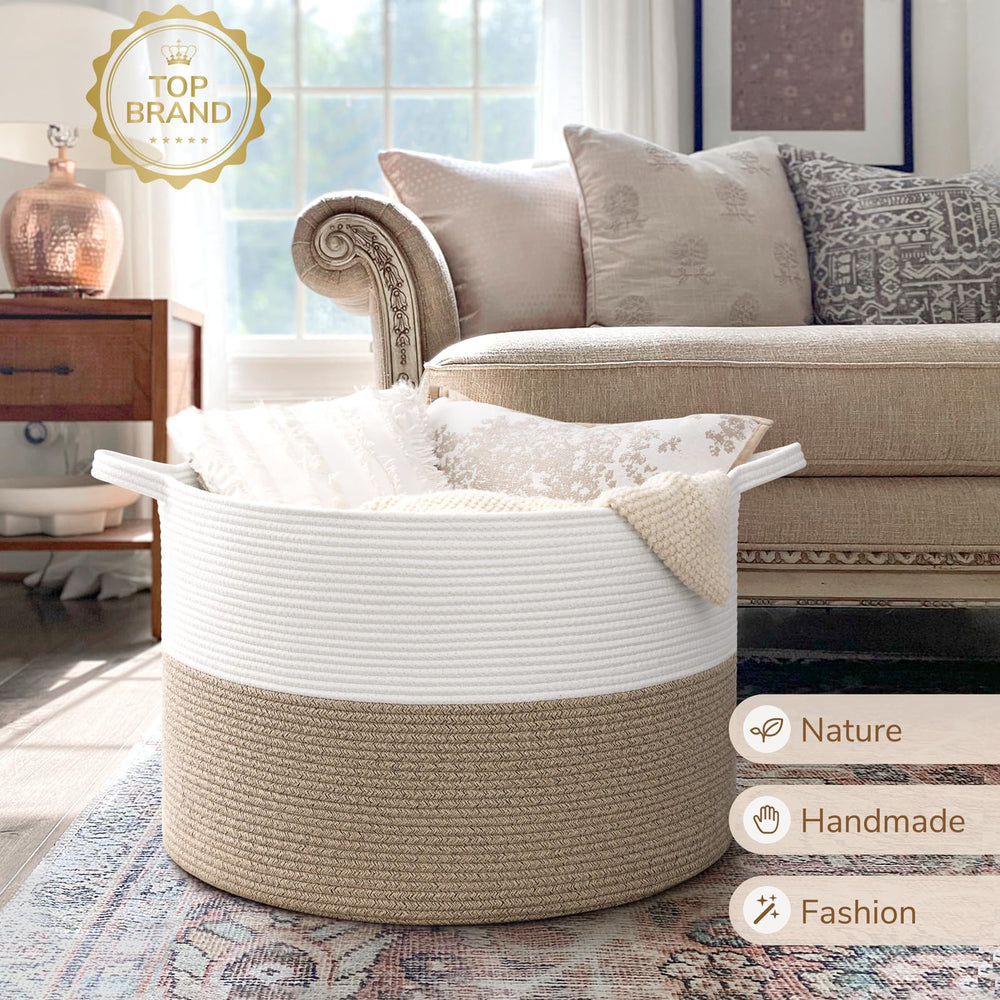 INDRESSME 115L blanket basket toy-storage perfect for toy clutter in nurseries.