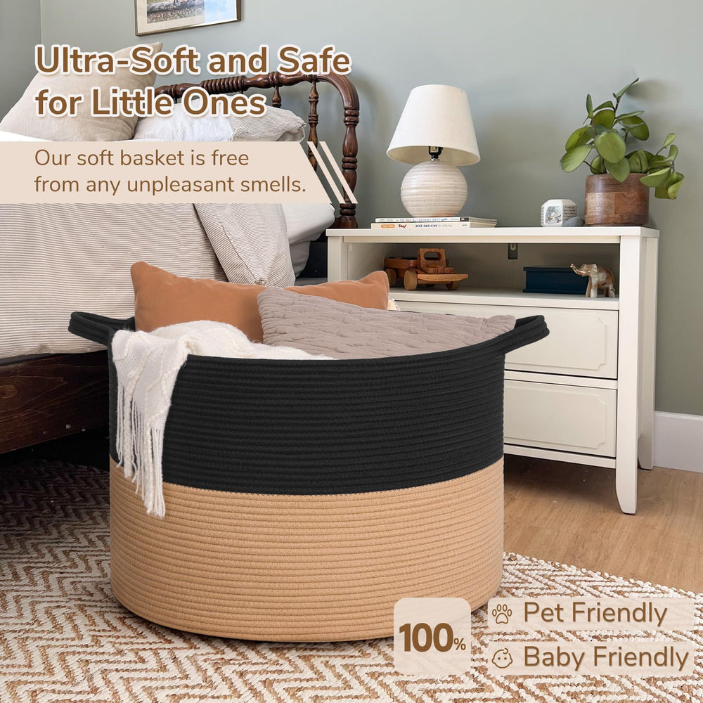 INDRESSME 115L basket showcasing boho design for home decor