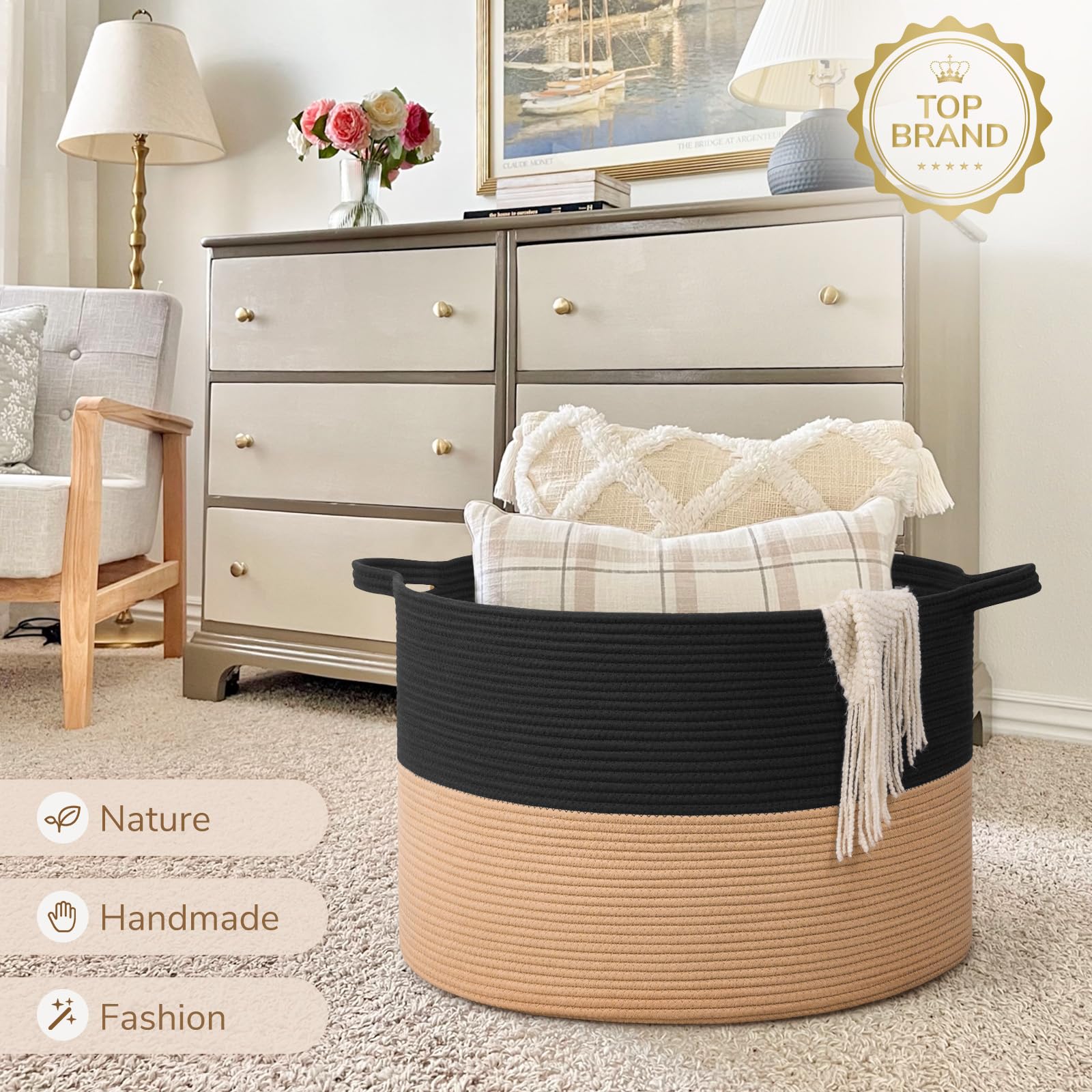 INDRESSME 115L basket closeup weave demonstrates durable construction