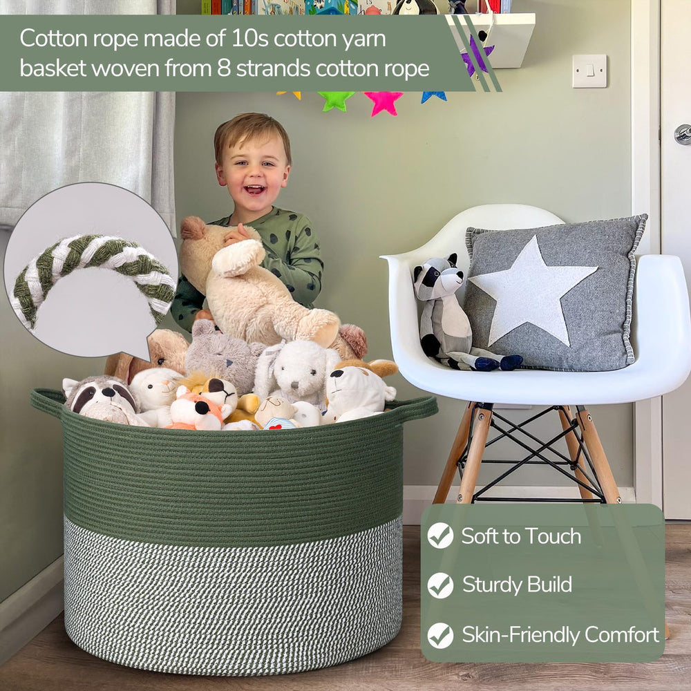 INDRESSME 115L basket filled with blankets demonstrating generous capacity