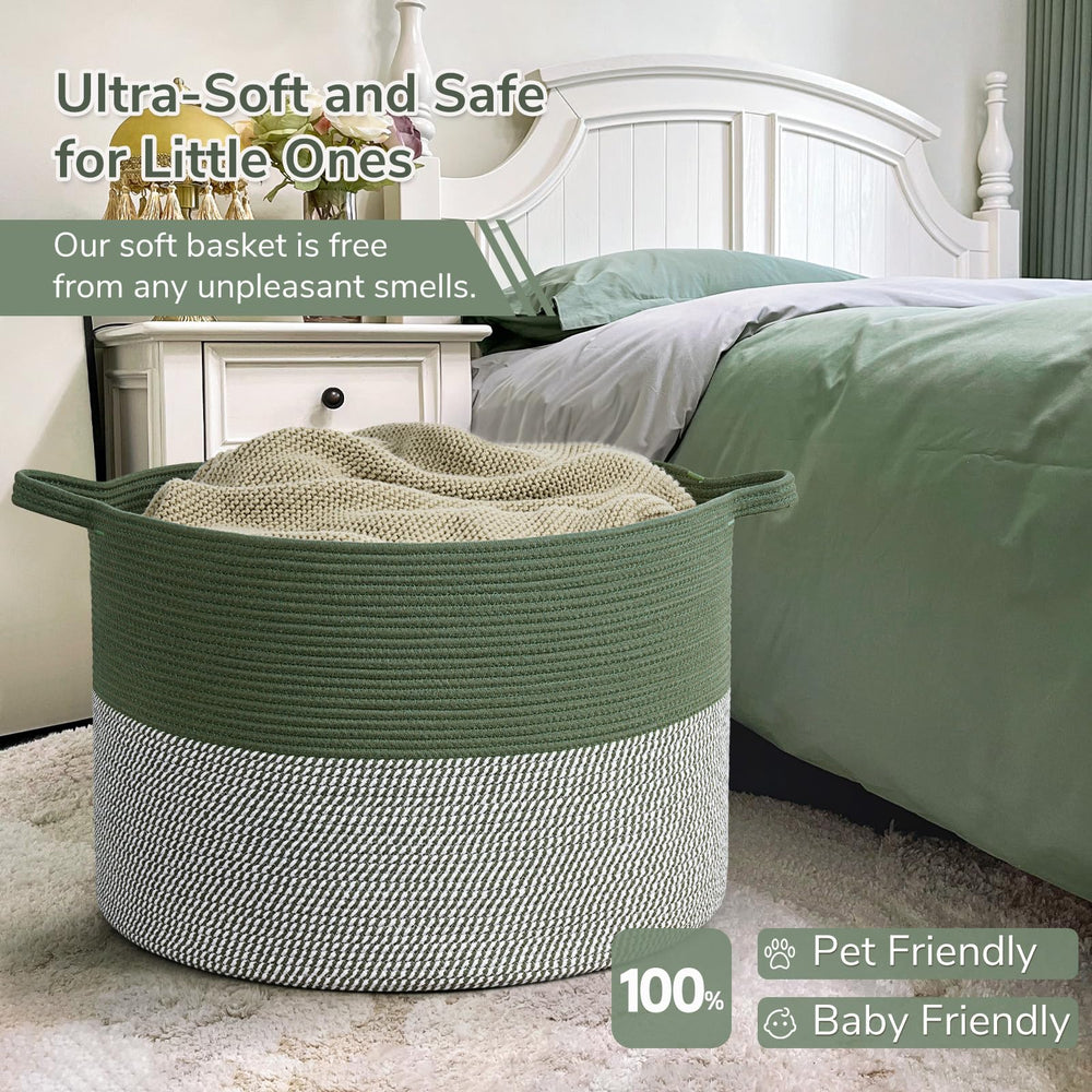 INDRESSME 115L basket as laundry hamper in laundry room