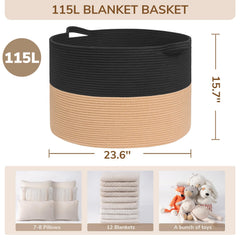INDRESSME 115L basket in nursery space with boho decor