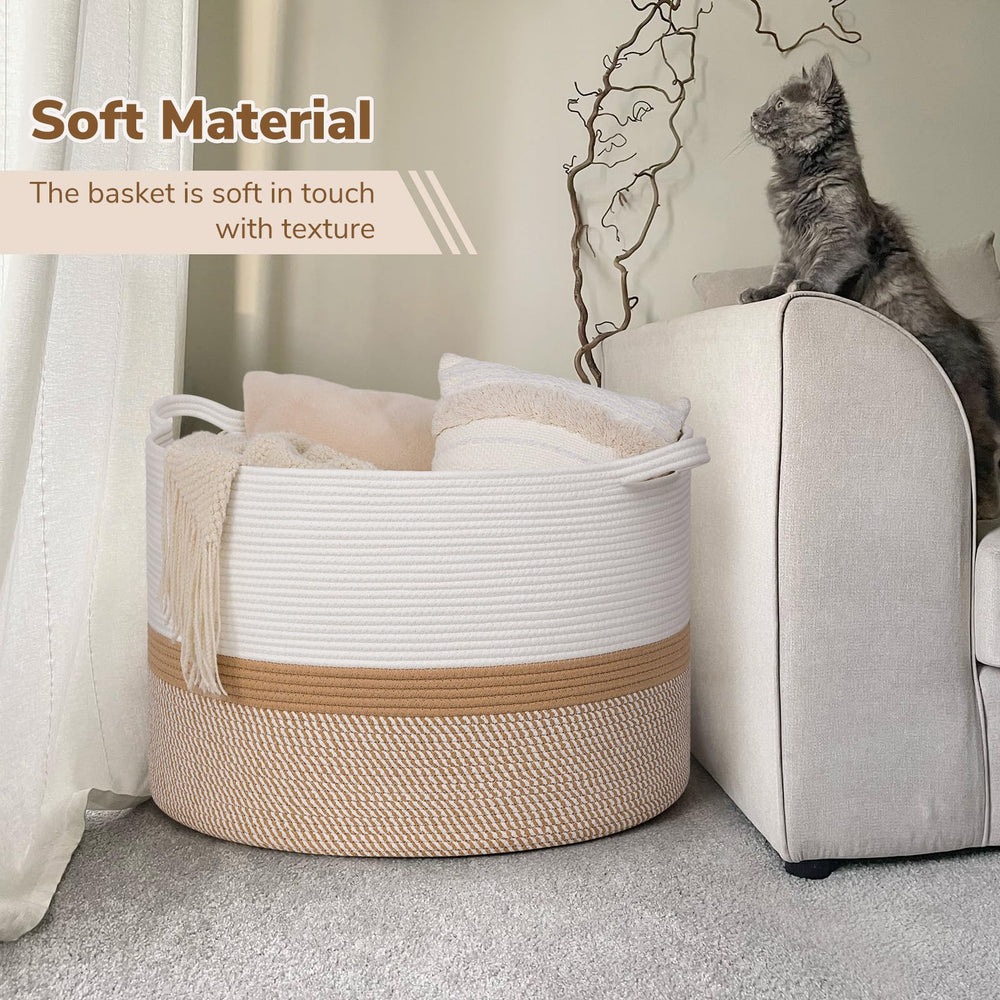 INDRESSME 115L nursery-decor friendly basket ideal for baby items.