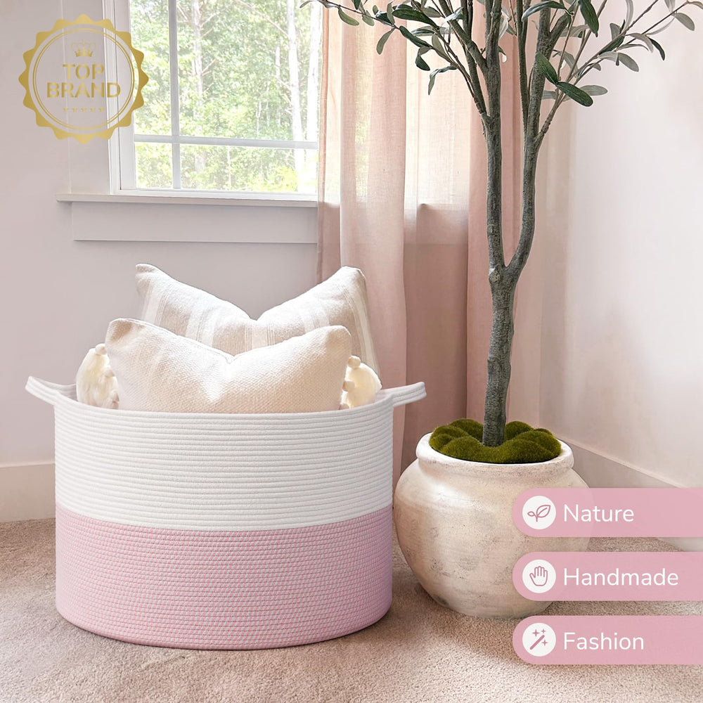 INDRESSME 115L pink basket gift-ready with modern design.
