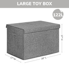 INDRESSME 122L toy box lid closed showing dust protection