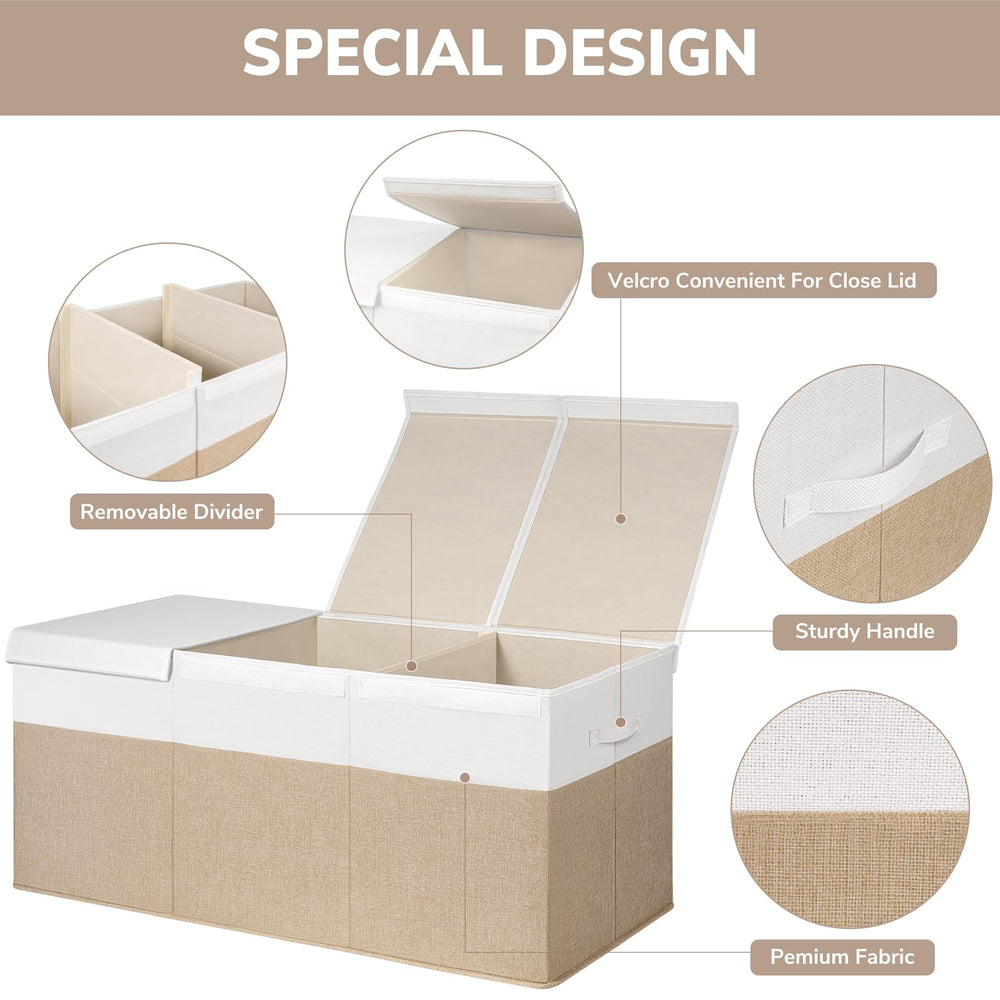 INDRESSME 185L toy box in playroom setup for quick cleanup and organization.