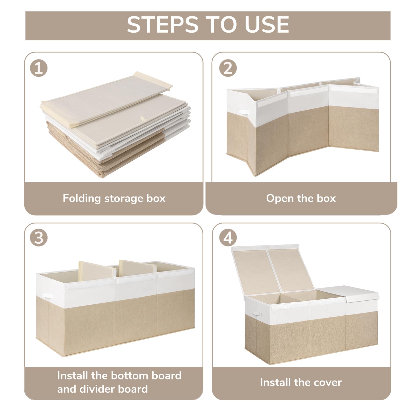 INDRESSME 185L toy box easy to wipe clean with a damp cloth.