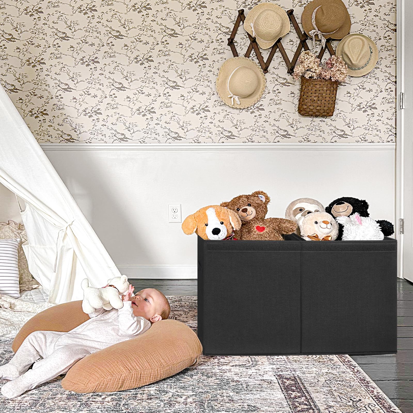 INDRESSME 85-liter capacity toy bin ideal for spacious toy storage