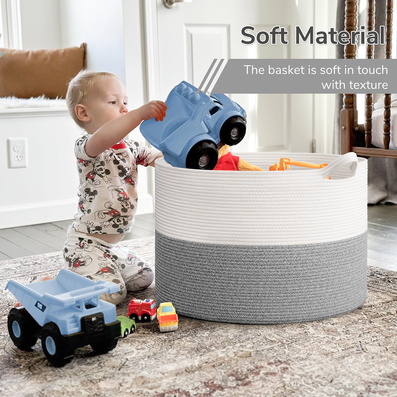 INDRESSME basket—suitable for living room or nursery for tidy spaces.