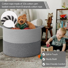 INDRESSME cotton rope basket soft texture emphasizes skin friendly material.