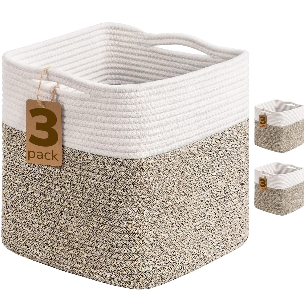 INDRESSME cube bin three-pack on shelf for organized storage.