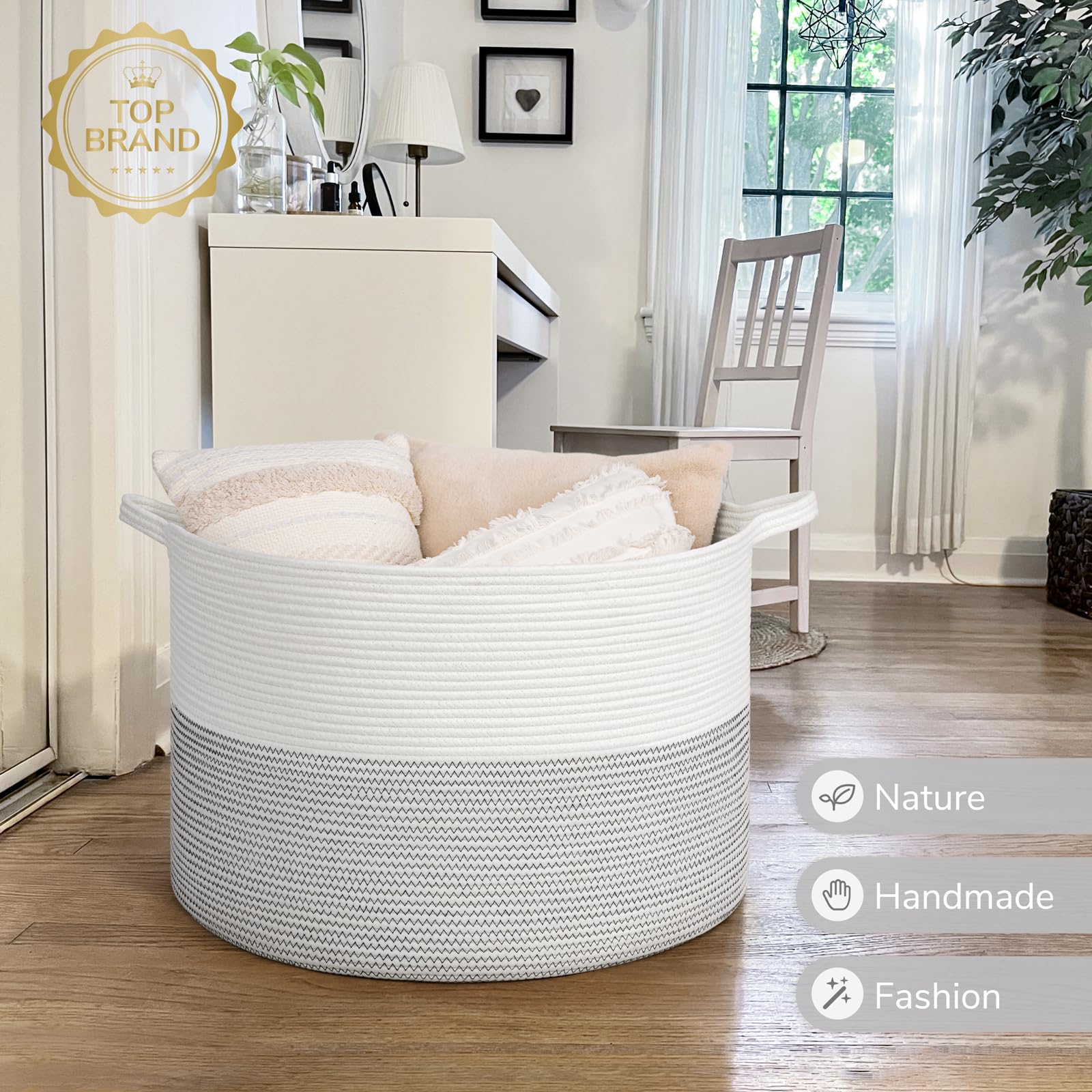 INDRESSME 23.6D x 15.7H basket keeps spaces tidy and stylish