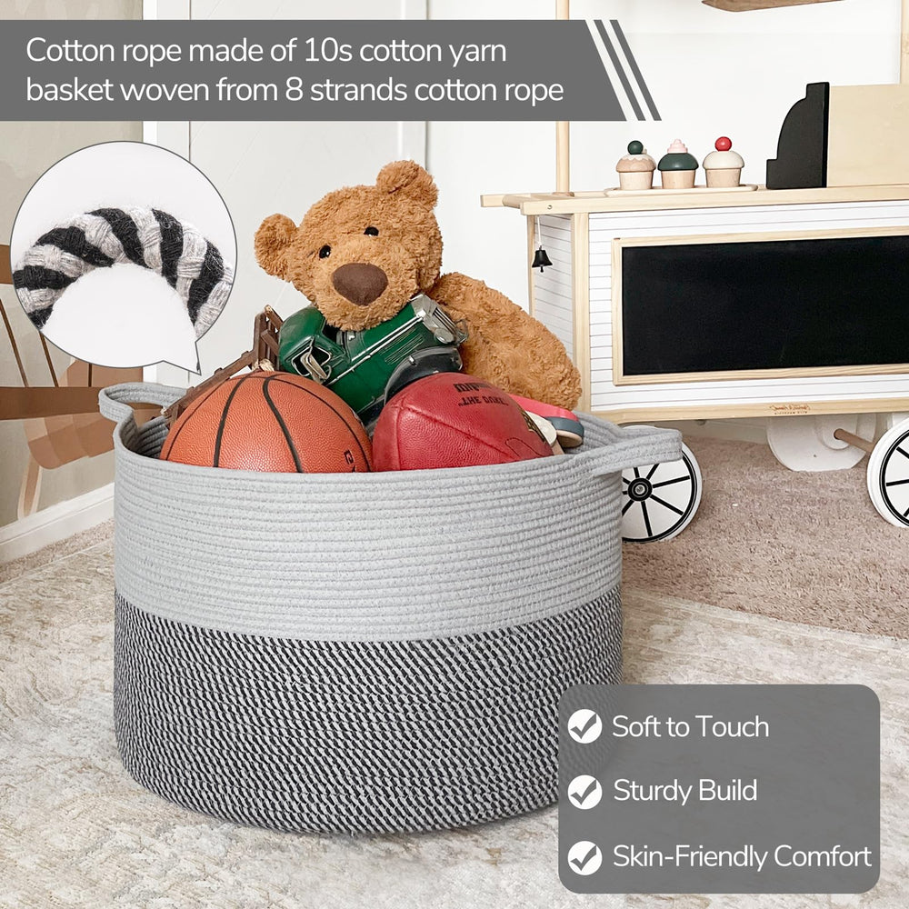 INDRESSME extra-large laundry basket gray open layout shows spacious capacity.