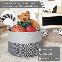 INDRESSME extra-large laundry basket gray open layout shows spacious capacity.
