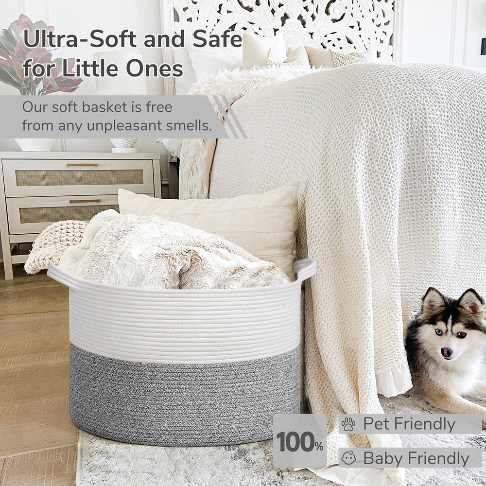 INDRESSME blanket basket nursery decor for organized toys and textiles.