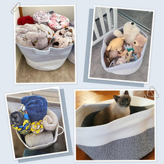 INDRESSME rope basket handles closeup demonstrating easy portability