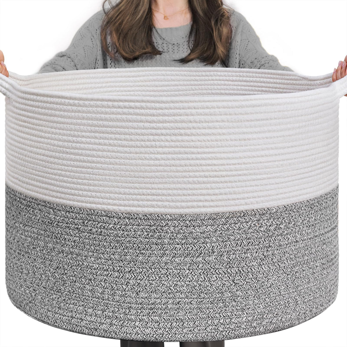 INDRESSME large storage basket with XXL dimensions for big laundry loads.