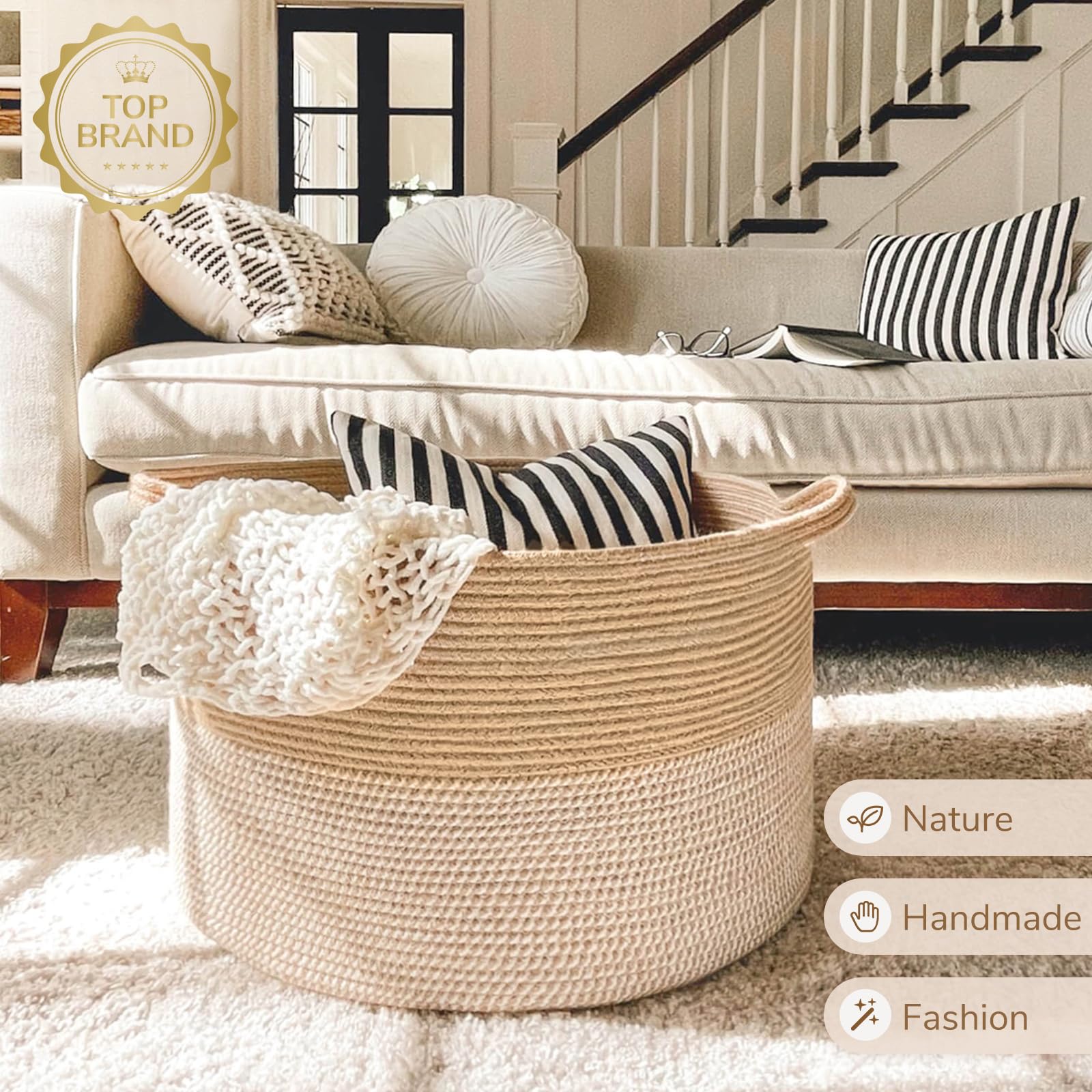 INDRESSME laundry organization basket great for towels and linens.