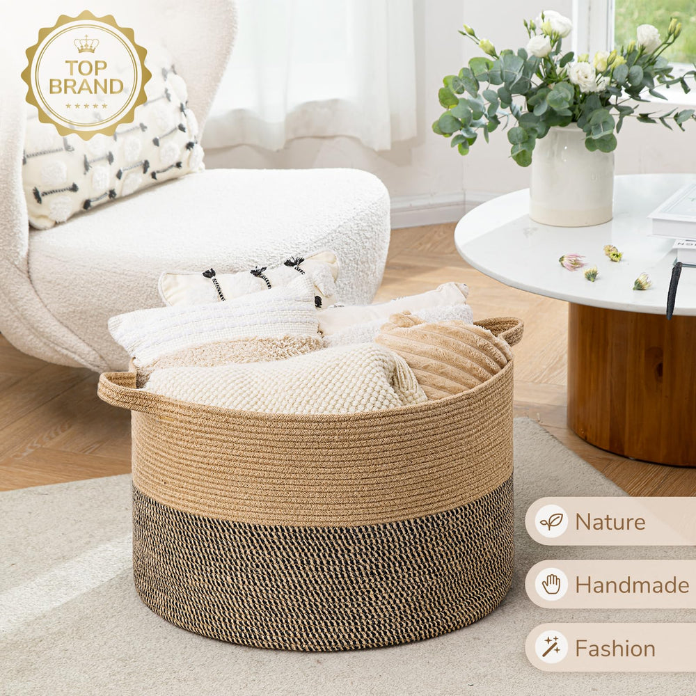 INDRESSME living-room decor basket adds style while organizing miscellaneous items