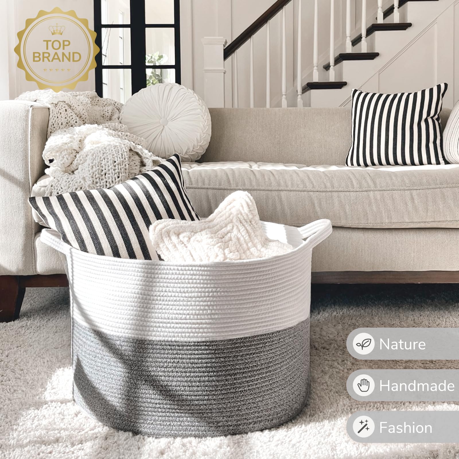 INDRESSME machine-washable basket for quick cleaning after daily use.