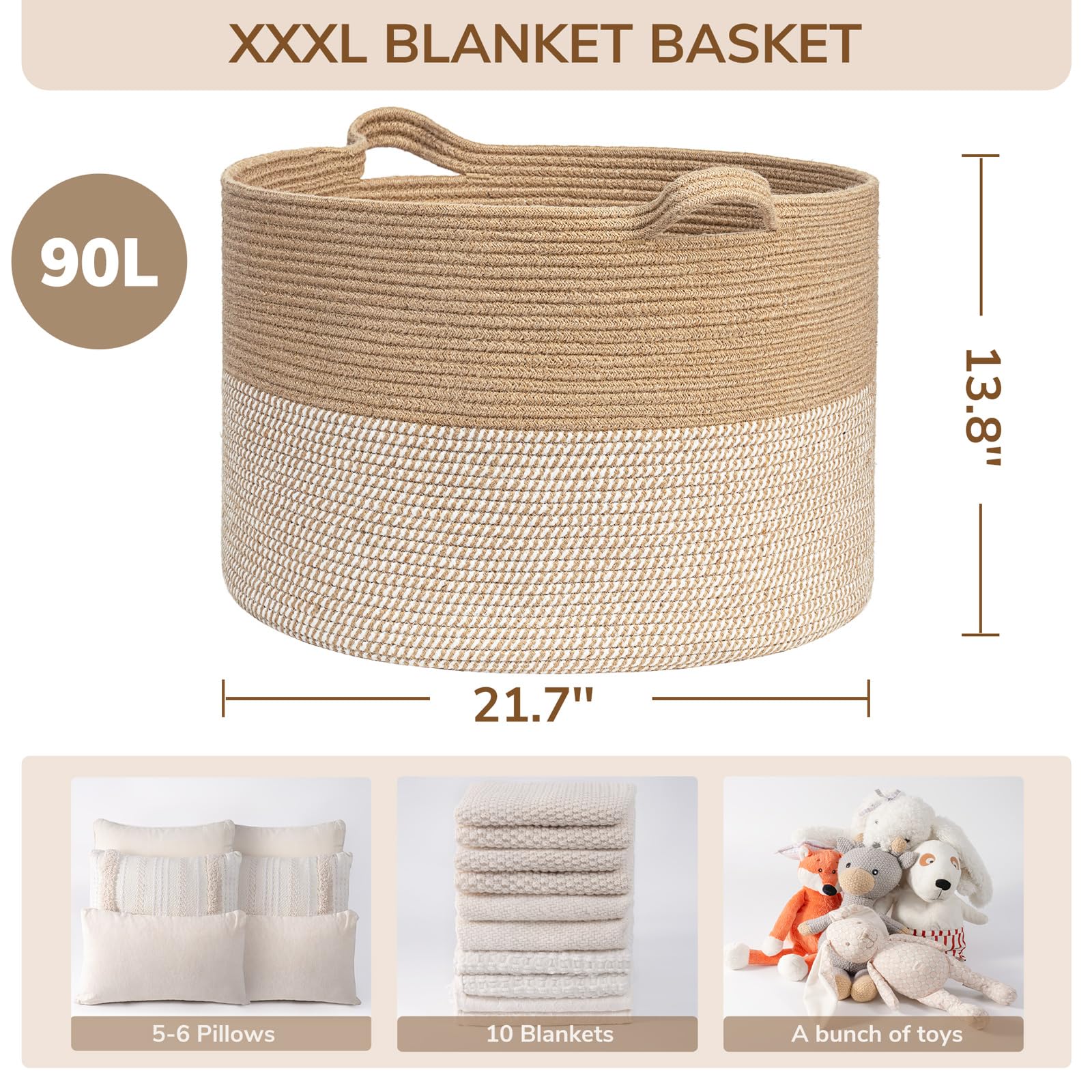 INDRESSME soft jute material protects floors and walls during use.