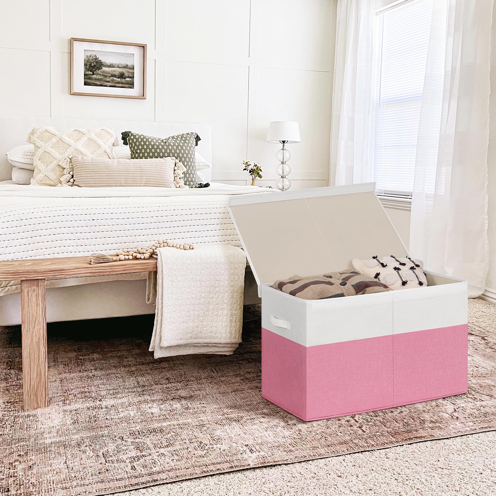 INDRESSME collapsible storage bin shown collapsed for space-saving storage.