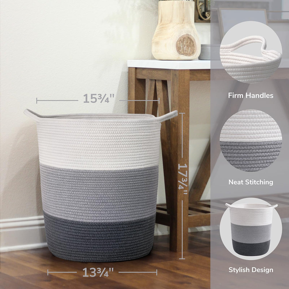 INDRESSME tall laundry basket neutral decor complements kids room storage