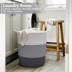 INDRESSME tall laundry basket side handles for easy lifting and moving