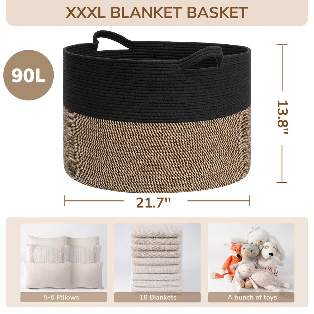 INDRESSME woven laundry basket ideal for clothes, keeping laundry neat and accessible.