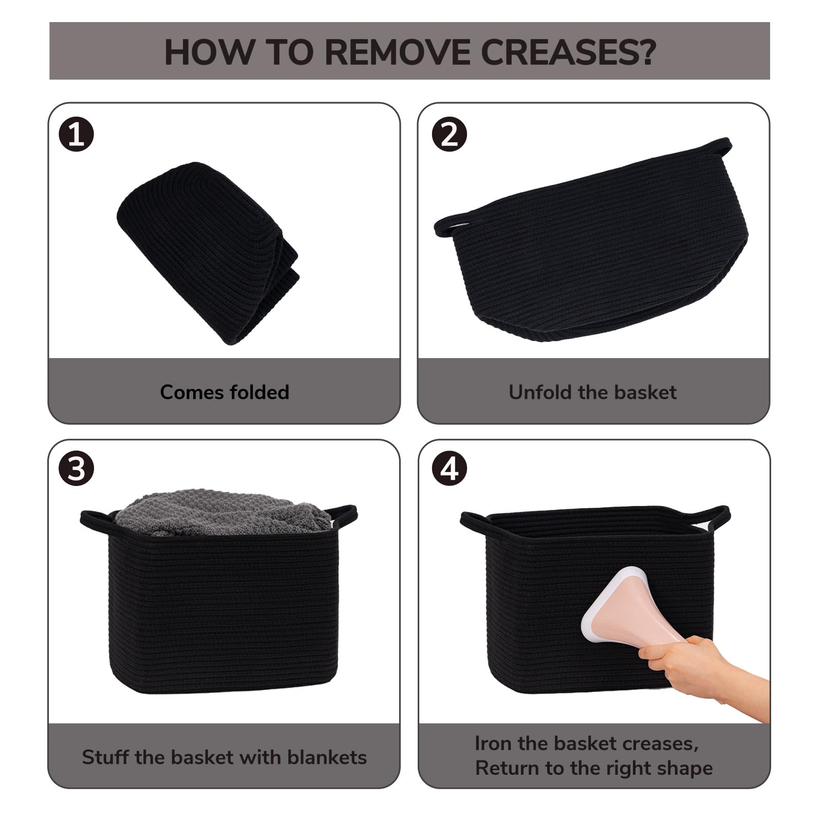 INDRESSME storage basket on towels demonstrating multi-purpose bathroom organization