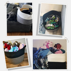 INDRESSME XXXLarge Blanket Basket blankets illustrates living room organization and stylish storage.