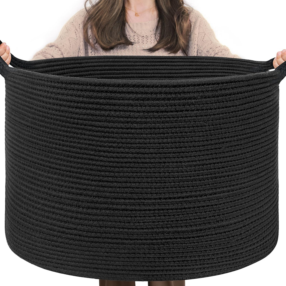 INDRESSME XXXLarge Blanket Basket folded demonstrates compact storage for closets and shelves.