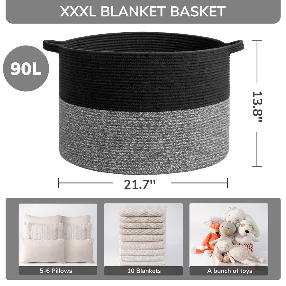INDRESSME XXXLarge basket with sturdy handles ready for easy carrying