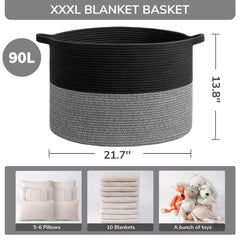INDRESSME XXXLarge basket with sturdy handles ready for easy carrying
