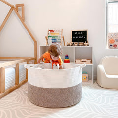 INDRESSME XXXLarge basket in a nursery ambience for organized storage