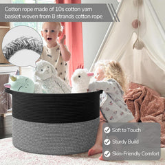 INDRESSME XXXLarge basket close-up weave highlighting soft cotton rope and durable build