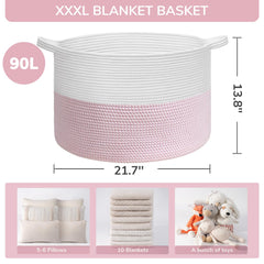 INDRESSME XXXLarge pink storage basket folded flat, ready for compact storage or reshaping.