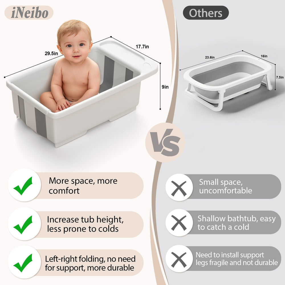 iNeibo bathtub includes a drainage hole and hose for quick draining.