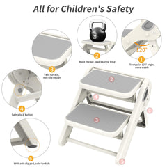 iNeibo toddler step stool triangle stability prevents tipping
