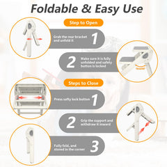 iNeibo two-step stool dual-pedal area supports solid load-bearing