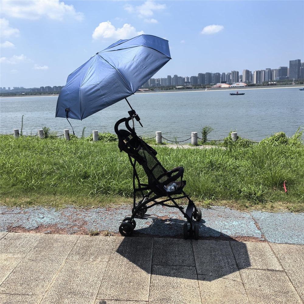 Inf-way umbrella holder suits strollers, camping chairs, and beach loungers.