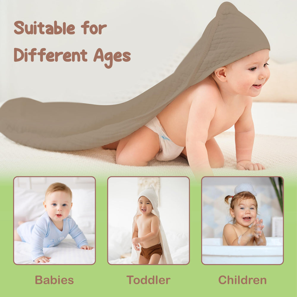 Infancie bath-time towel 32x32 dries fast after splash.