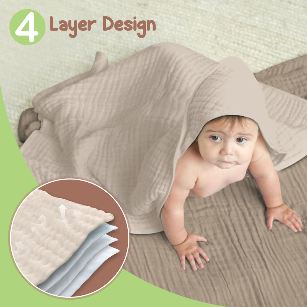 Infancie durable machine-washable towel stays soft wash after wash.