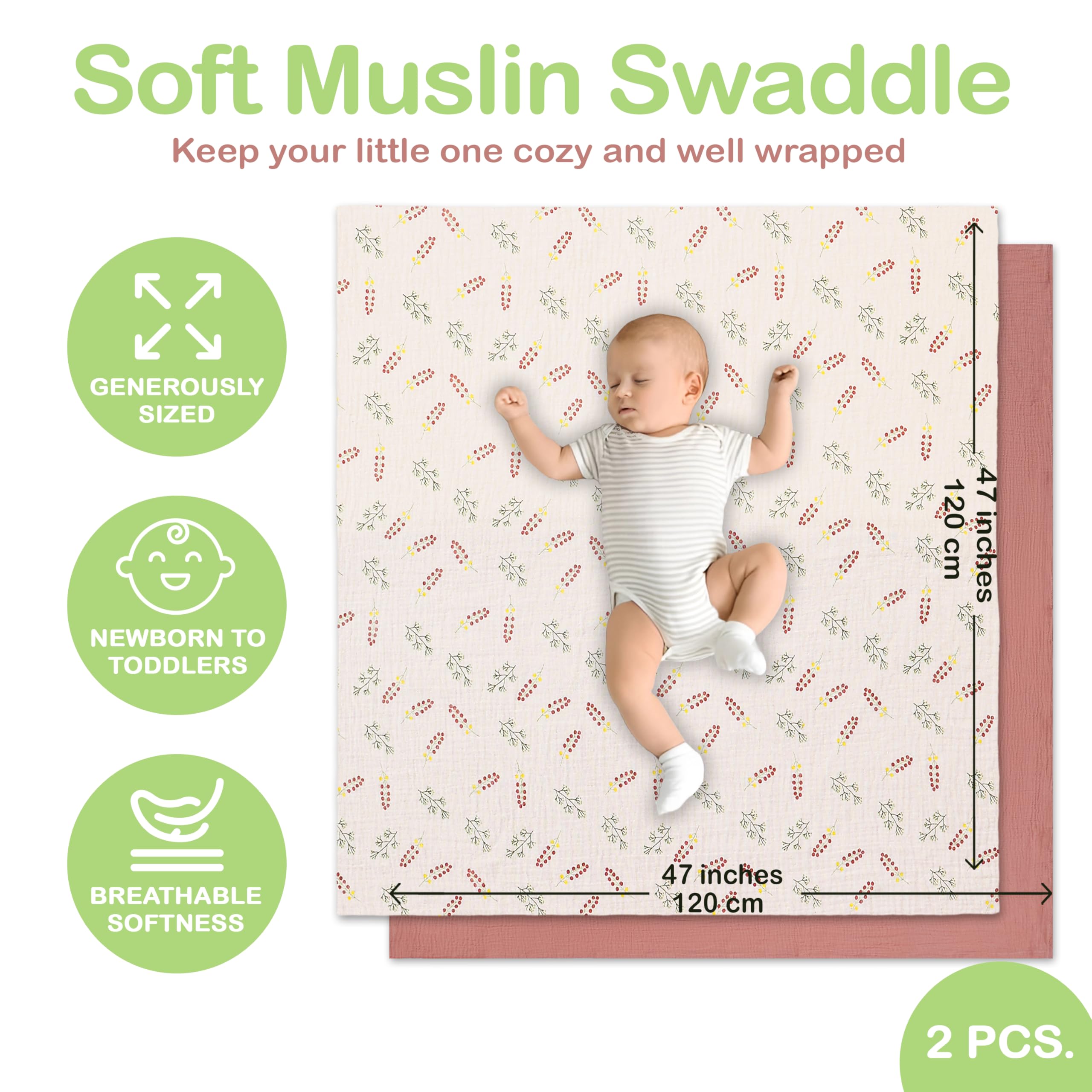 Infancie muslin blanket showing breathable comfort and light drape.