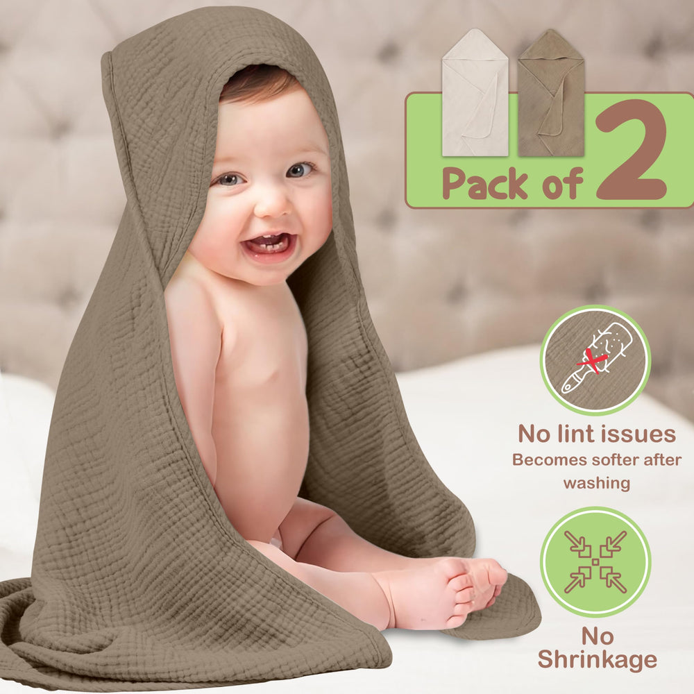 Infancie newborn towel set two-pack versatile bath companion.