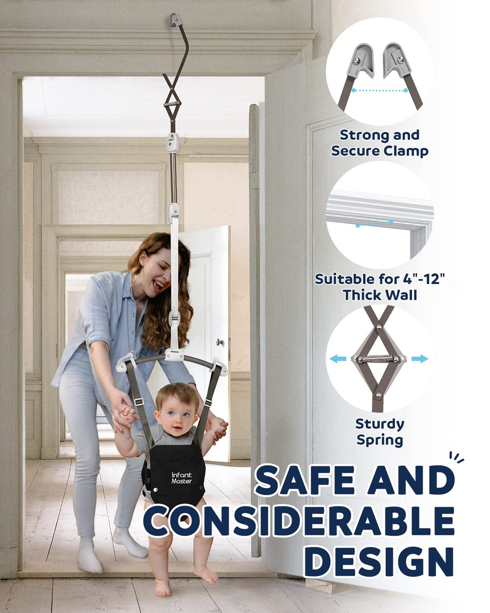 Infant Master foldable portable design makes travel easy.