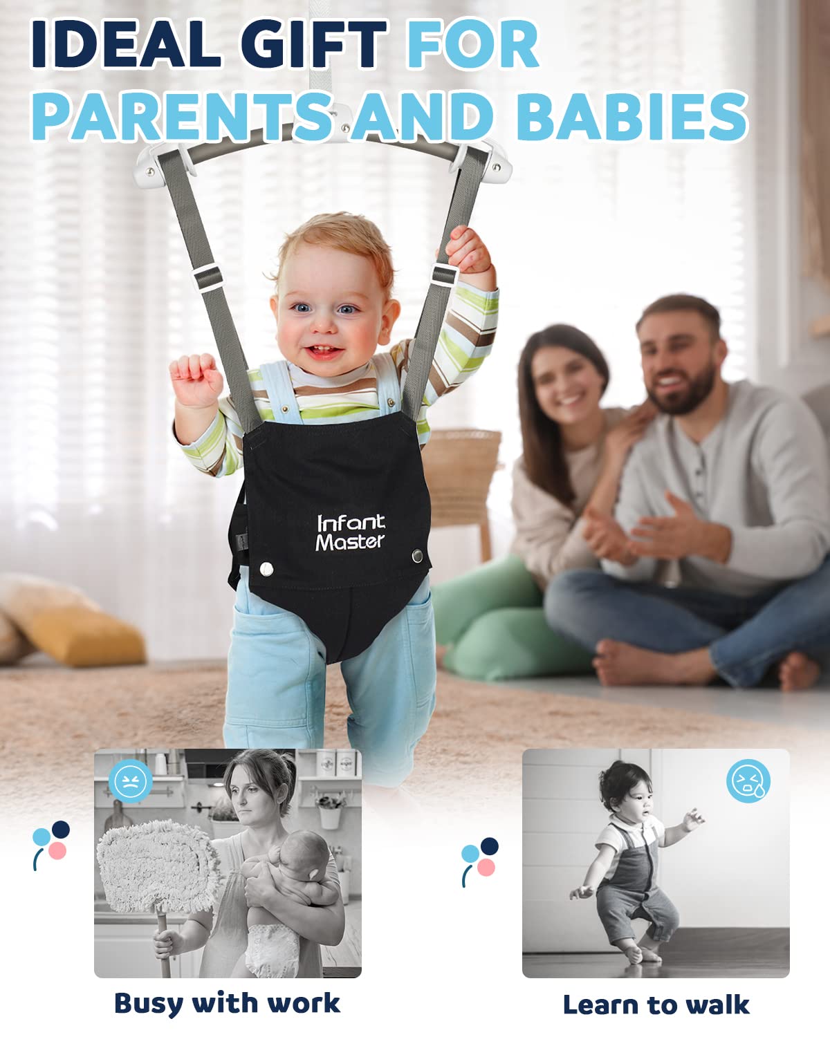 Infant Master indoor-outdoor use-ready jumper for versatile play.