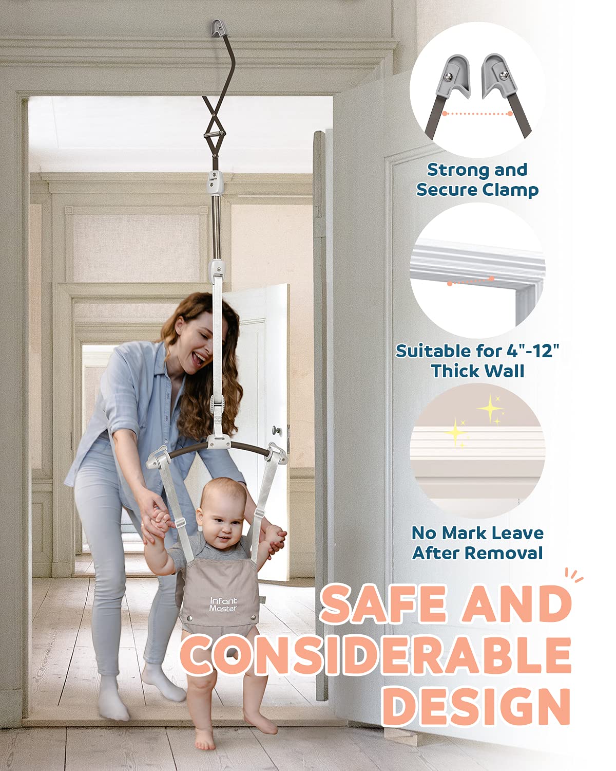 Infant Master portable design highlights travel-friendly, tool-free setup